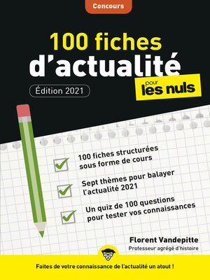 cover image of 100 fiches d'actualité pour les Nuls Concours, 3e édition
